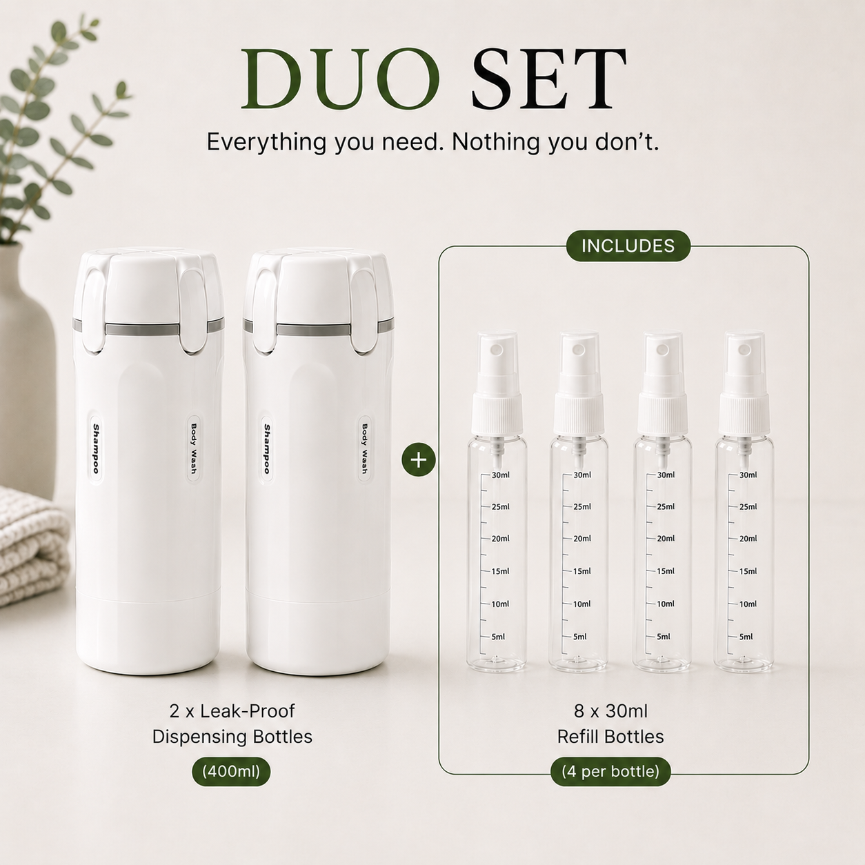 2x Travel Dispenser