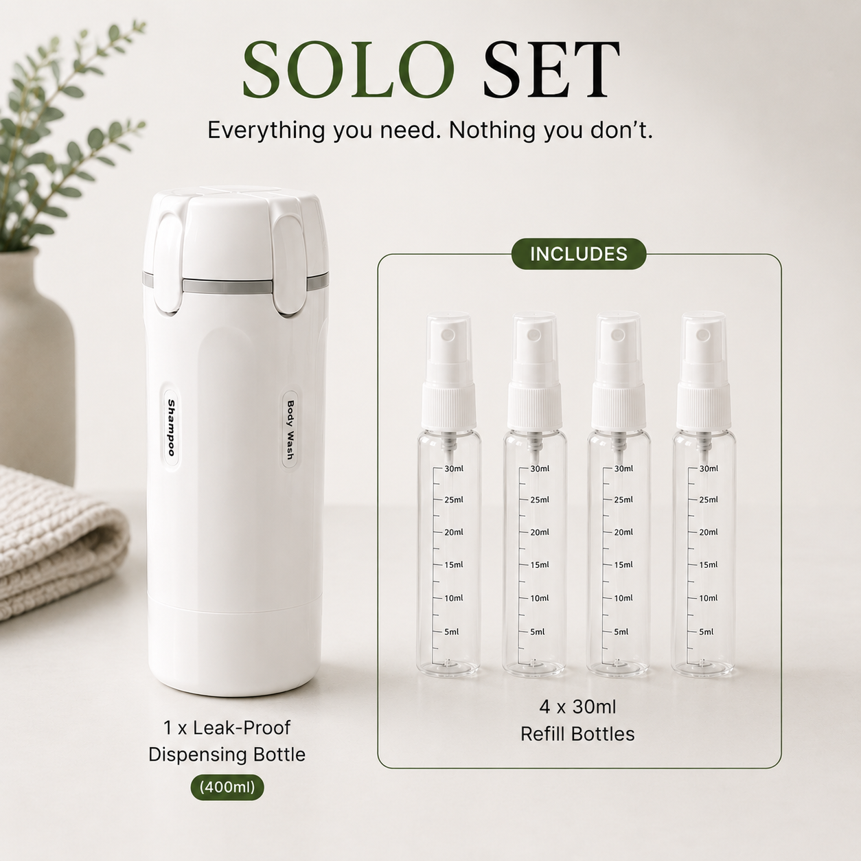 4-In-1 Travel Bottle | Organize Your Toiletries Anywhere