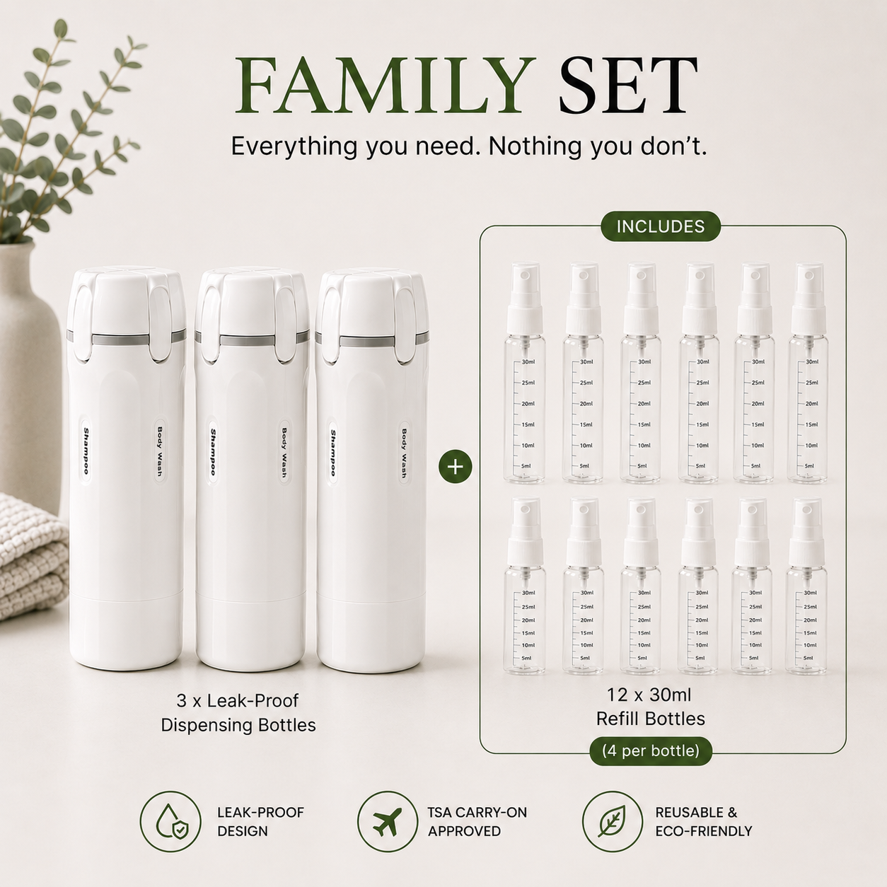 3x Travel Dispenser