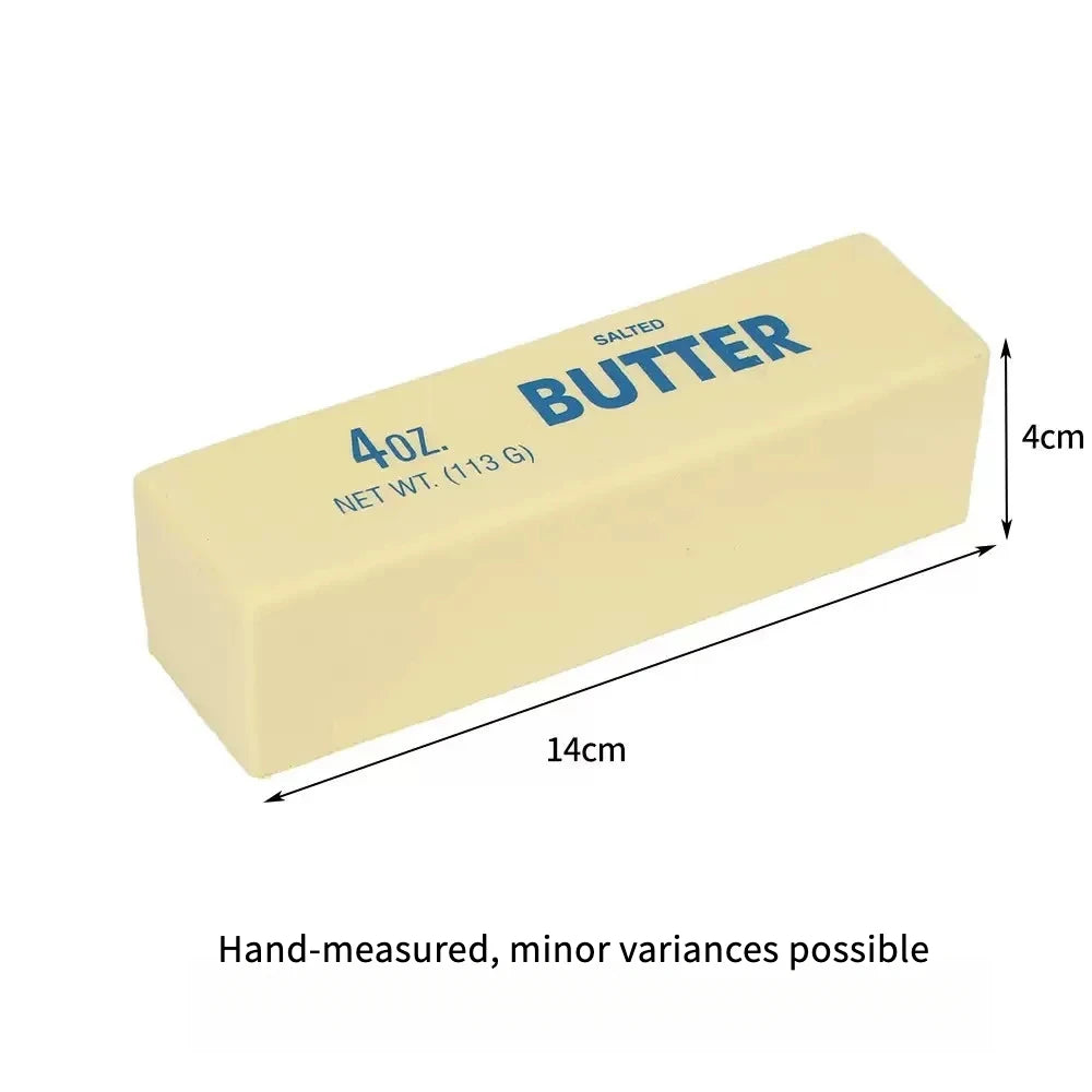 Soft Slow Rebound Butter Stick Squeezing toy Realistic Butter Sticks Decompression Fidget Toys