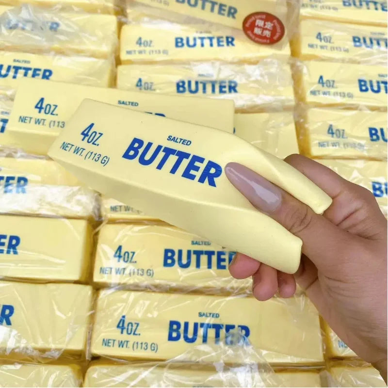 Soft Slow Rebound Butter Stick Squeezing toy Realistic Butter Sticks Decompression Fidget Toys
